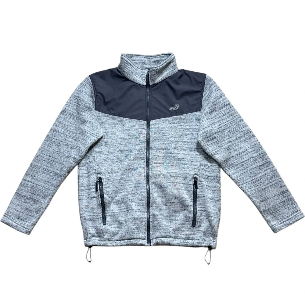 New Balance Men's Fleece Jacket Full Zip Gray Heather Size‎ M Athletic